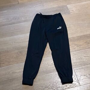 Puma Black Joggers with White Logo Tag
